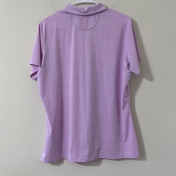 Adidas Ultimate Purple Short Sleeve Button Down Polo Shirt Size XL - Picture 7 of 8